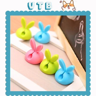 Set 4 Nút Thỏ Cao Su Silicon Giữ Cáp Và Tai Nghe Cố Định Cute