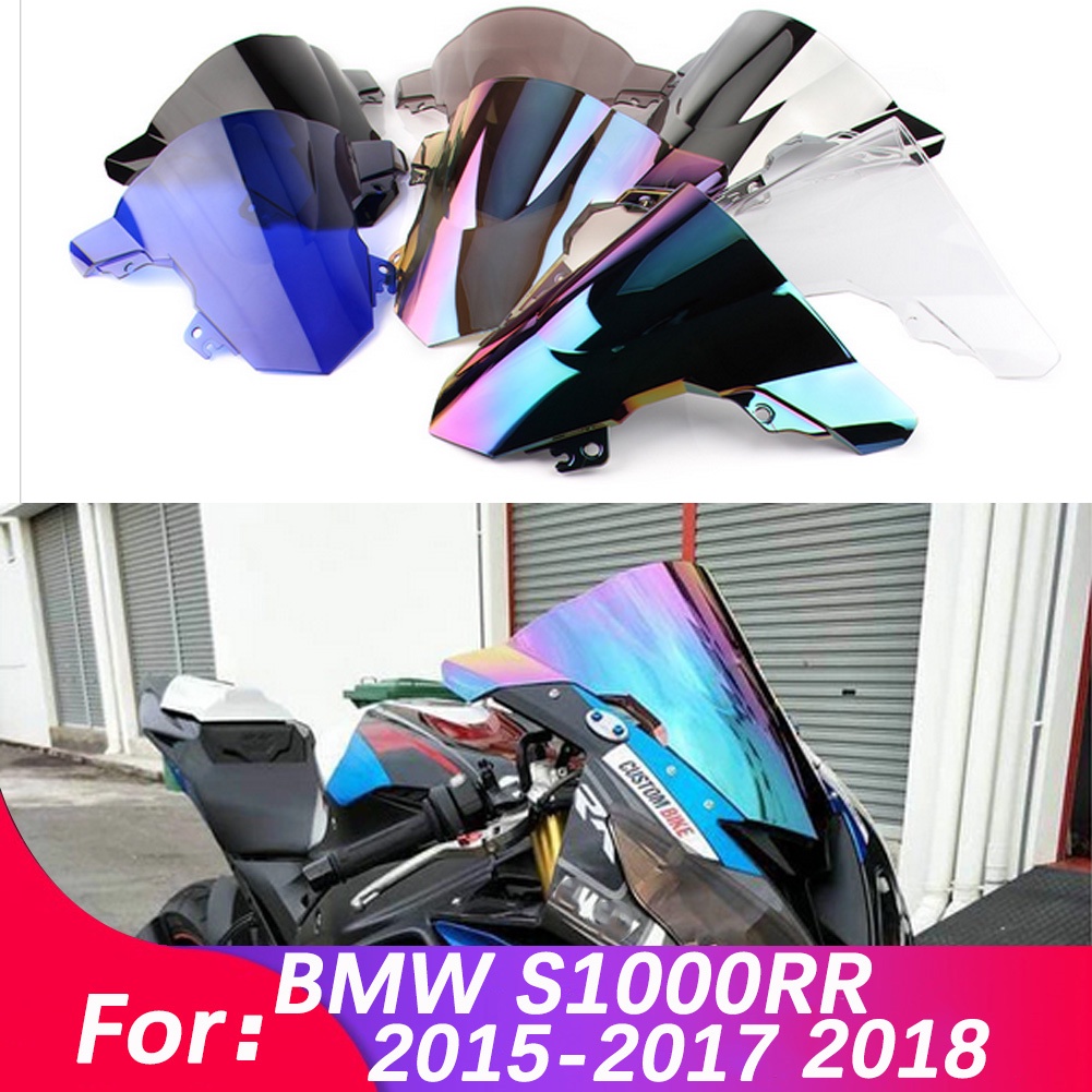 Kính Chắn Gió Đôi Bằng Nhựa ABS Chuyên Dụng Cho Xe Mô Tô BMW S1000RR S1000 S 1000 RR 2015 2016 2017