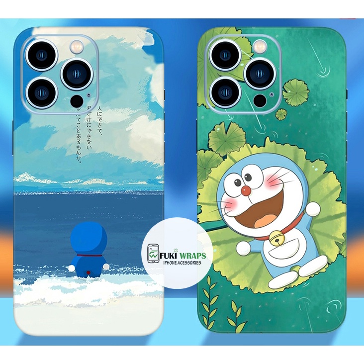Tấm dán Skin Doremon FULL VIỀN Dành Cho 13prm , 12prm , 11prm , x, xsm , xr, 6p , 7p , 8p - FukiShop