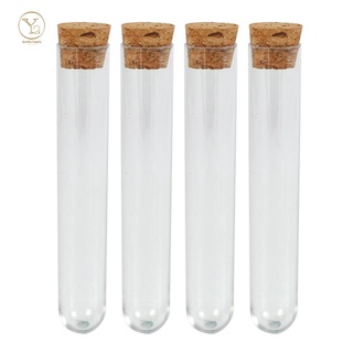 Set 50 ống nghiệm bằng nhựa trong suốt 18X105mm kèm nút chặn tròn cho phòng thí nghiệm