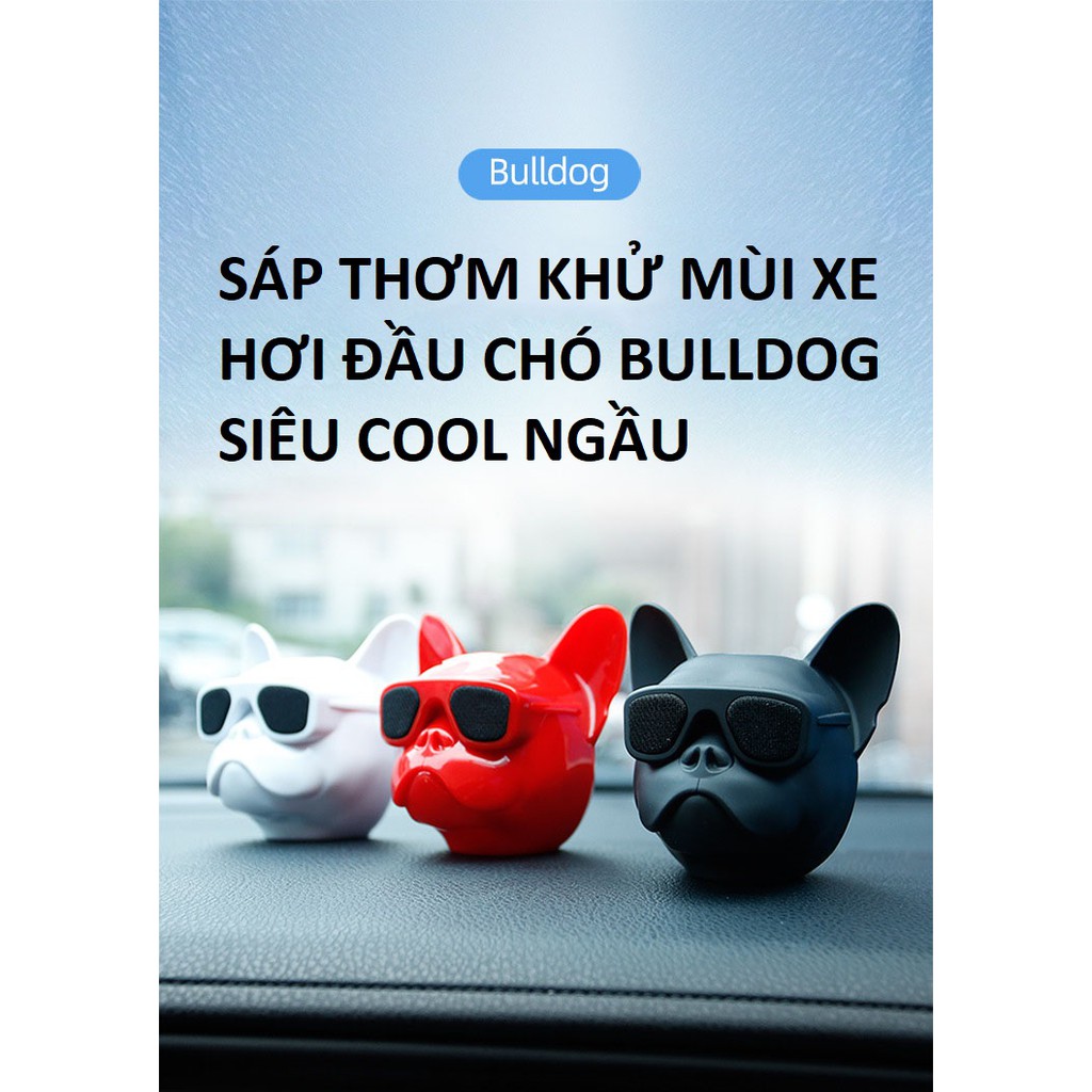 Sáp thơm ô tô khử mùi mô hình đầu chó PitBull cao cấp - sang trọng