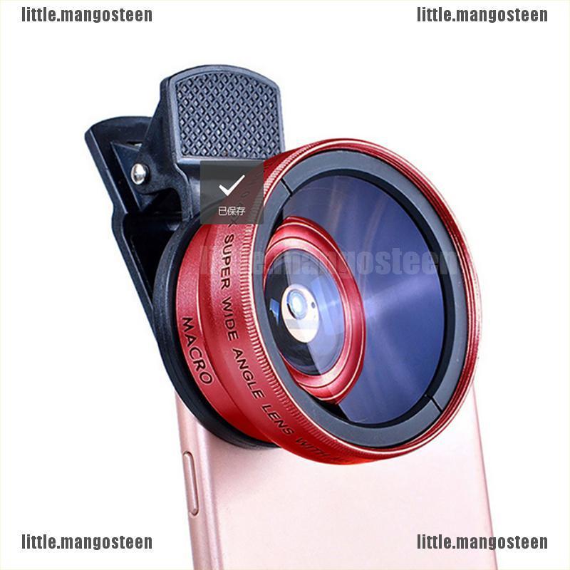 [Mango] Universal 2in1 Clip On Camera Lens Kit Fisheye Wide Angle Macro For Cell Phone