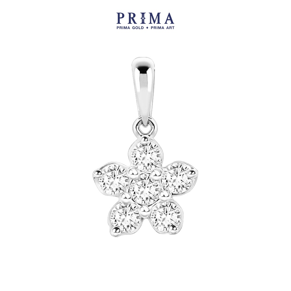 PRIMA Mặt dây chuyển Kim Cương - Vàng 18K - Hoa Tuyết - BST Impression - 105P0834