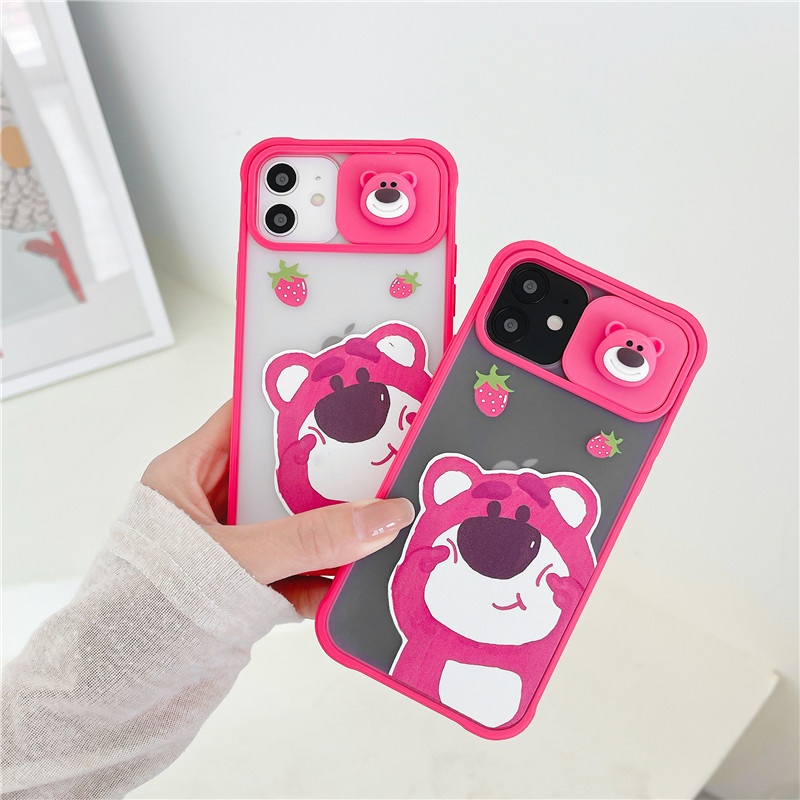 Ốp Điện Thoại Tpu In Hình Gấu Dâu Tây Cho Iphone 11 Pro 11promax Iphone 7 8 Plus Iphone X Xr Xsmax Iphone12 12promax