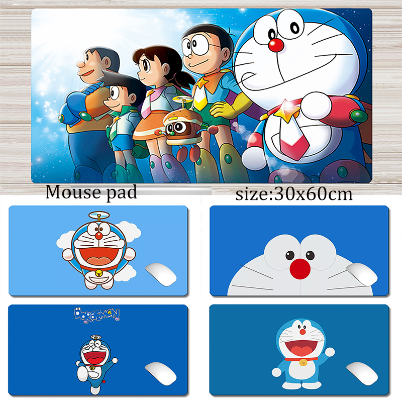 Tấm Lót Chuột Và Bàn Phím Cỡ Lớn In Hình Doraemon Dễ Thương