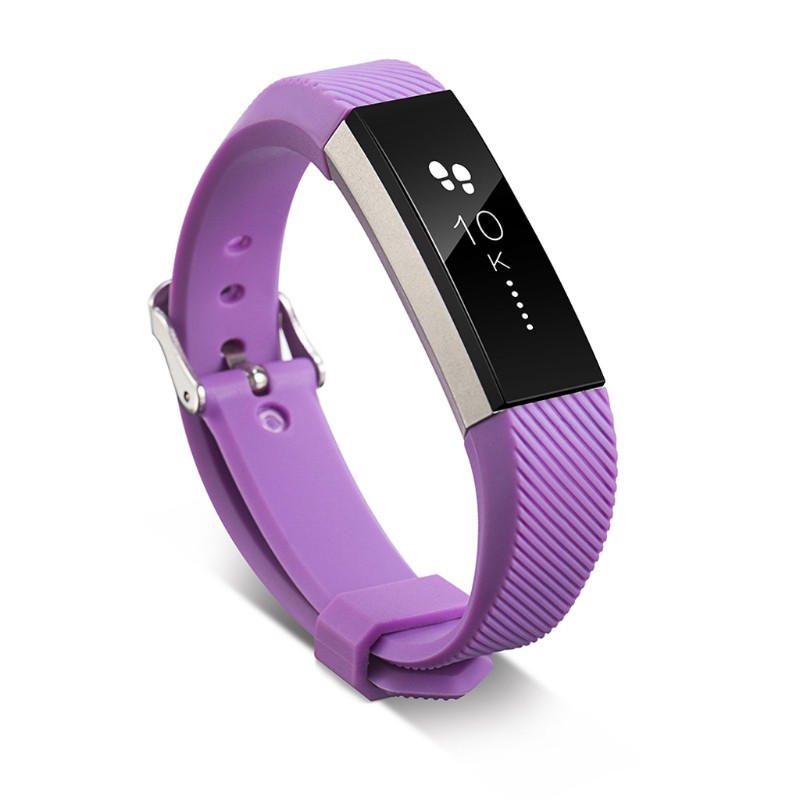 Dây đeo silicone 4.5&quot;-5.9&quot; thiết kế sọc thay thế cho đồng hồ thông minh Fitbit Ace/Alta/HR