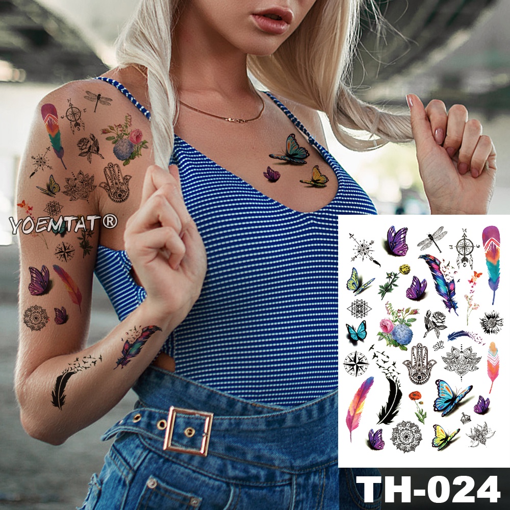 Hình Xăm Dán Tạm Thời Chống Nước Hình Động Vật Trang Trí Đẹp Mắt