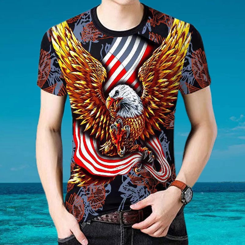 Áo Thun Tay Ngắn In Họa Tiết 3D Thời Trang Mùa Hè Cho Nam