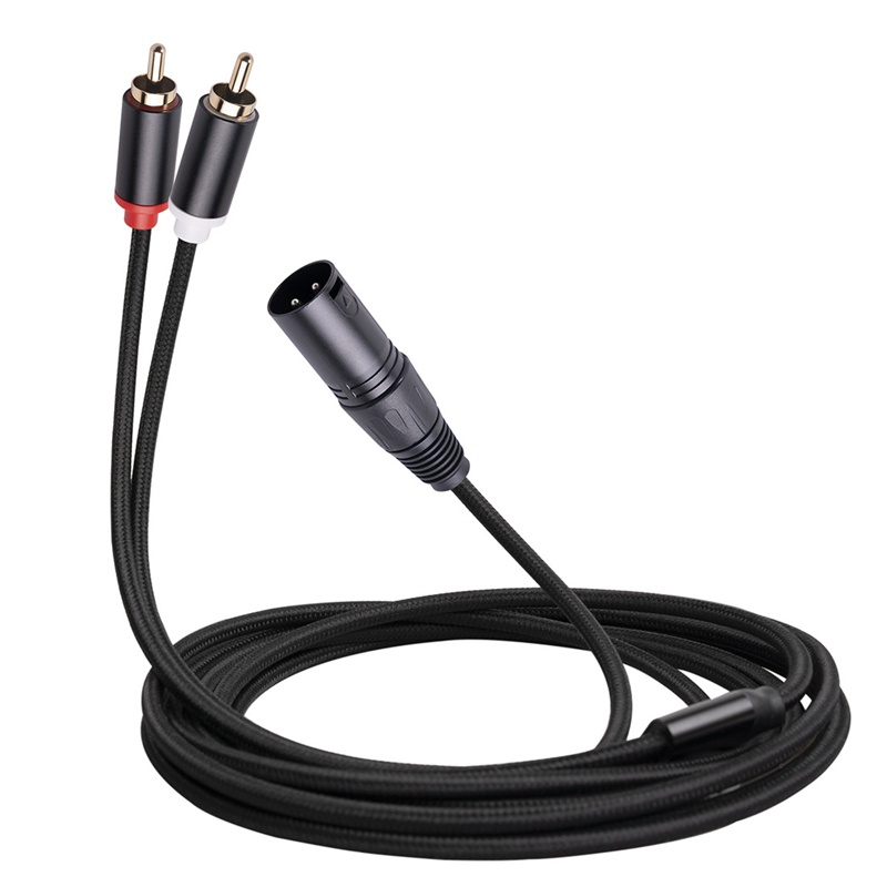 Dây Cáp Âm Thanh Chuyển Đổi XLR Sang Dual RCA A1 XLR 3 Pin Sang Dual RCA Dài 2M