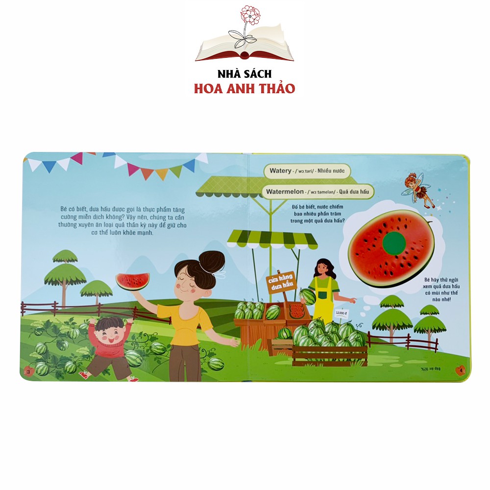 Sách - Mùi hương các loại trái cây và hoa kích thích khứu giác của trẻ (bộ 2 quyển) (Có file nghe)