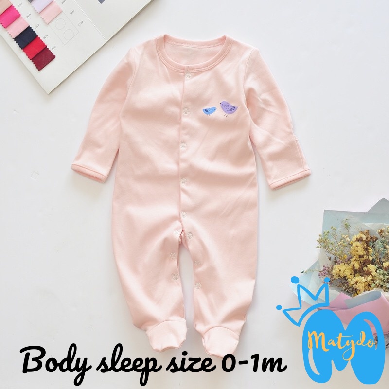 Bộ body cho bé dài tay MATYDO bodysuit cho trẻ sơ sinh liền tất cho bé 0-1 tháng