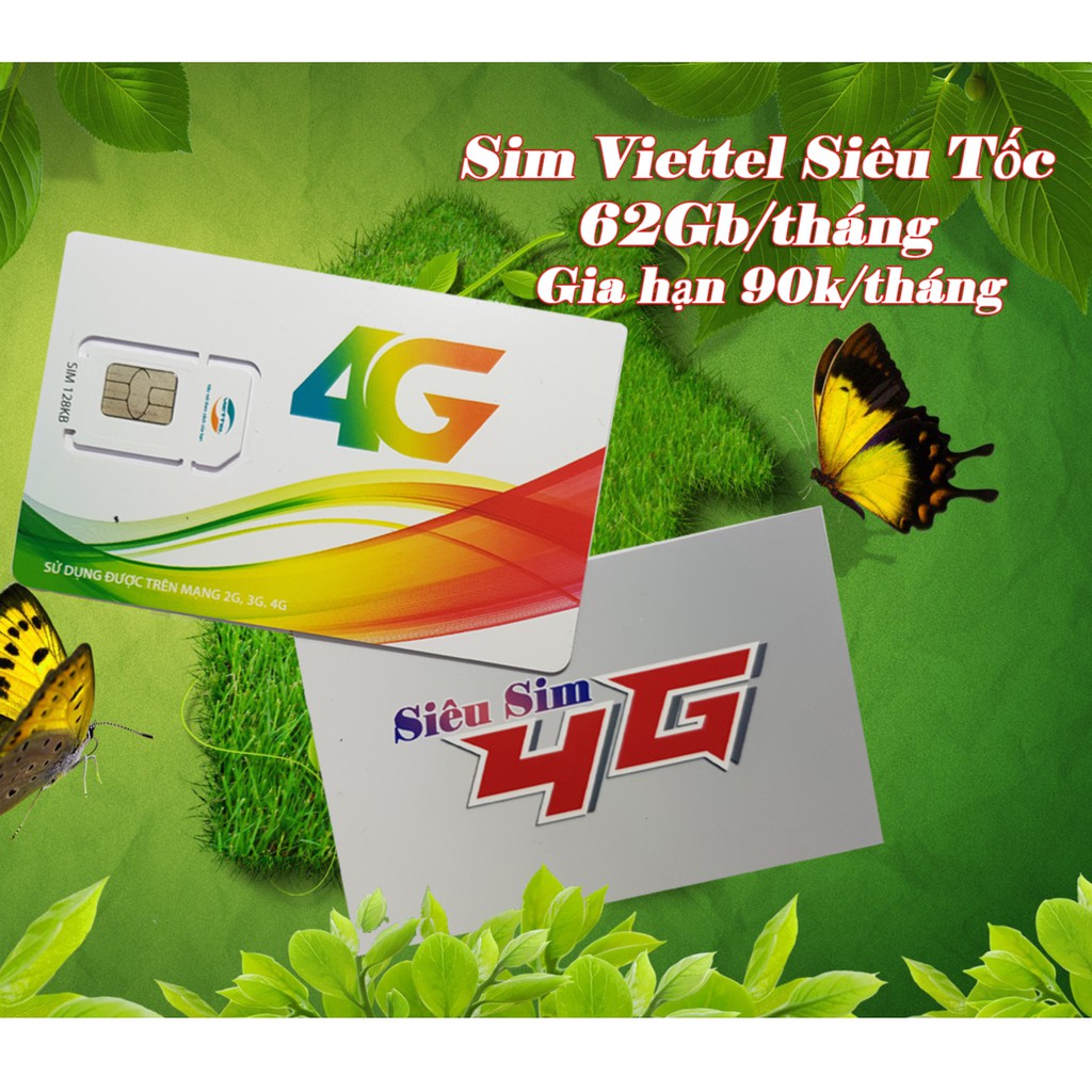 Sim 4G Viettel có 60Gb mỗi tháng - Gói Viettel V90