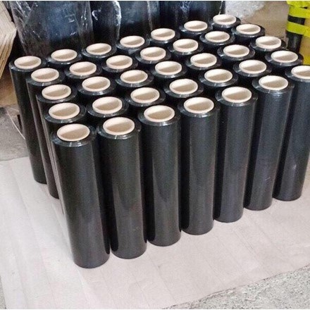Màng PE đen khổ 15cm màn co quấn hàng, màng pallet bọc hàng giá rẻ Hà Nội