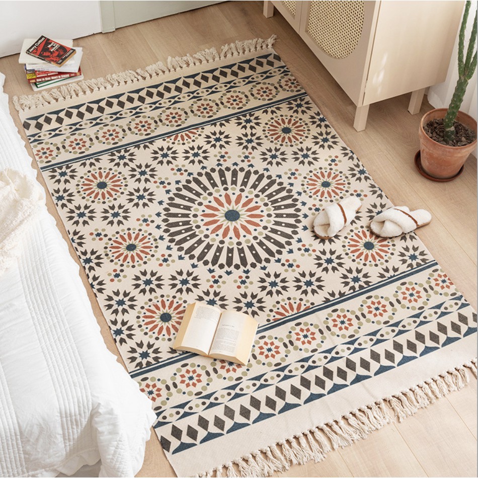 Thảm sàn Vintage 120x170cm sợi cotton