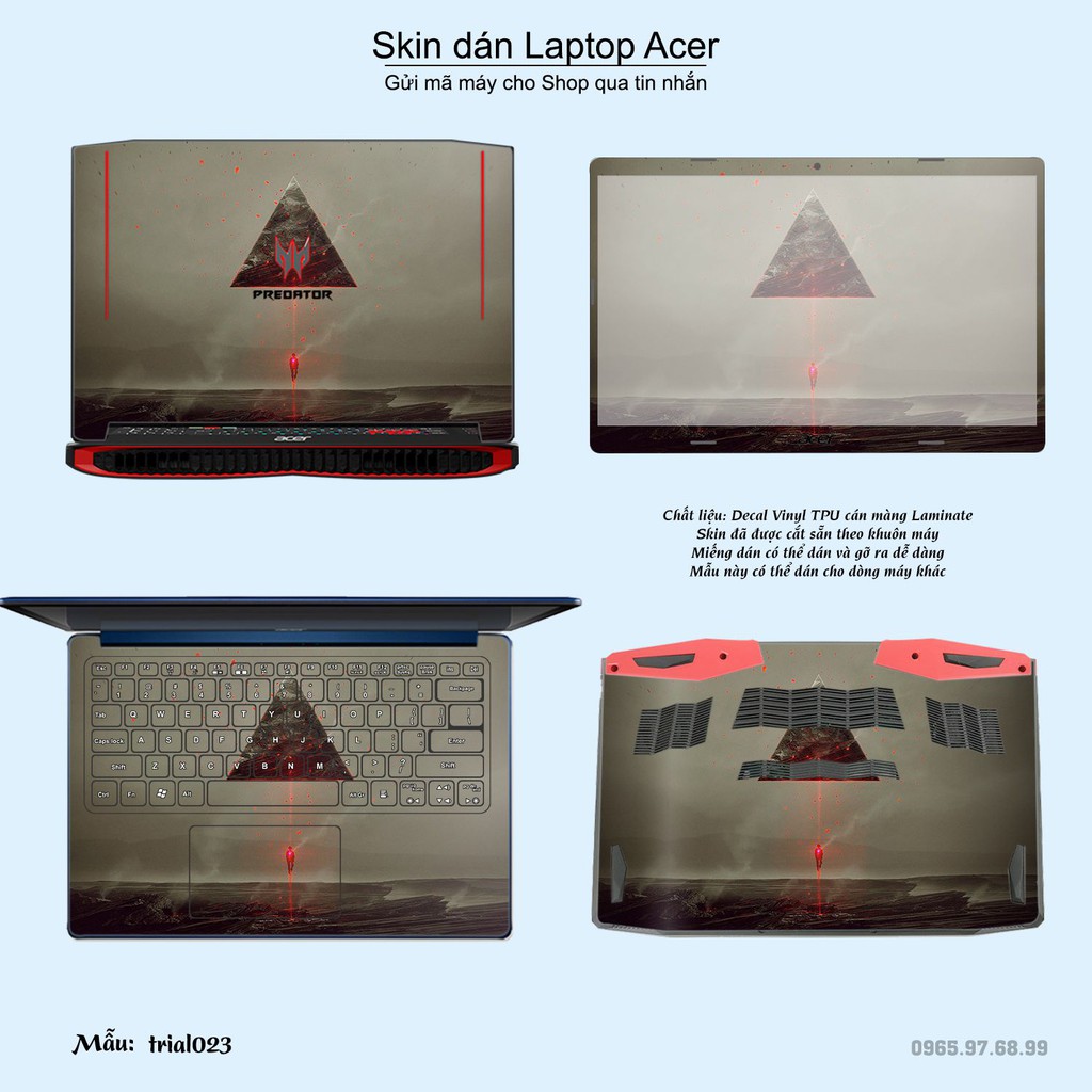 Skin dán Laptop Acer in hình Đa giác _nhiều mẫu 4 (inbox mã máy cho Shop)