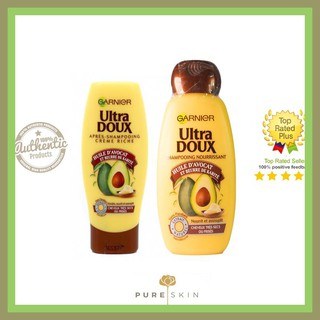 Cặp gội xả Garnier Ultra doux tinh chất bơ dành cho mọi loại tóc