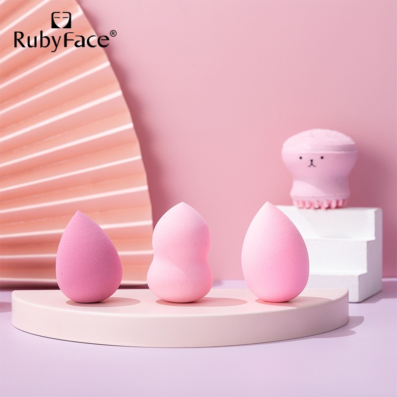 Set bông mút trang điểm kèm cọ rửa mặt bạch tuộc tiện dụng Omecosmetic