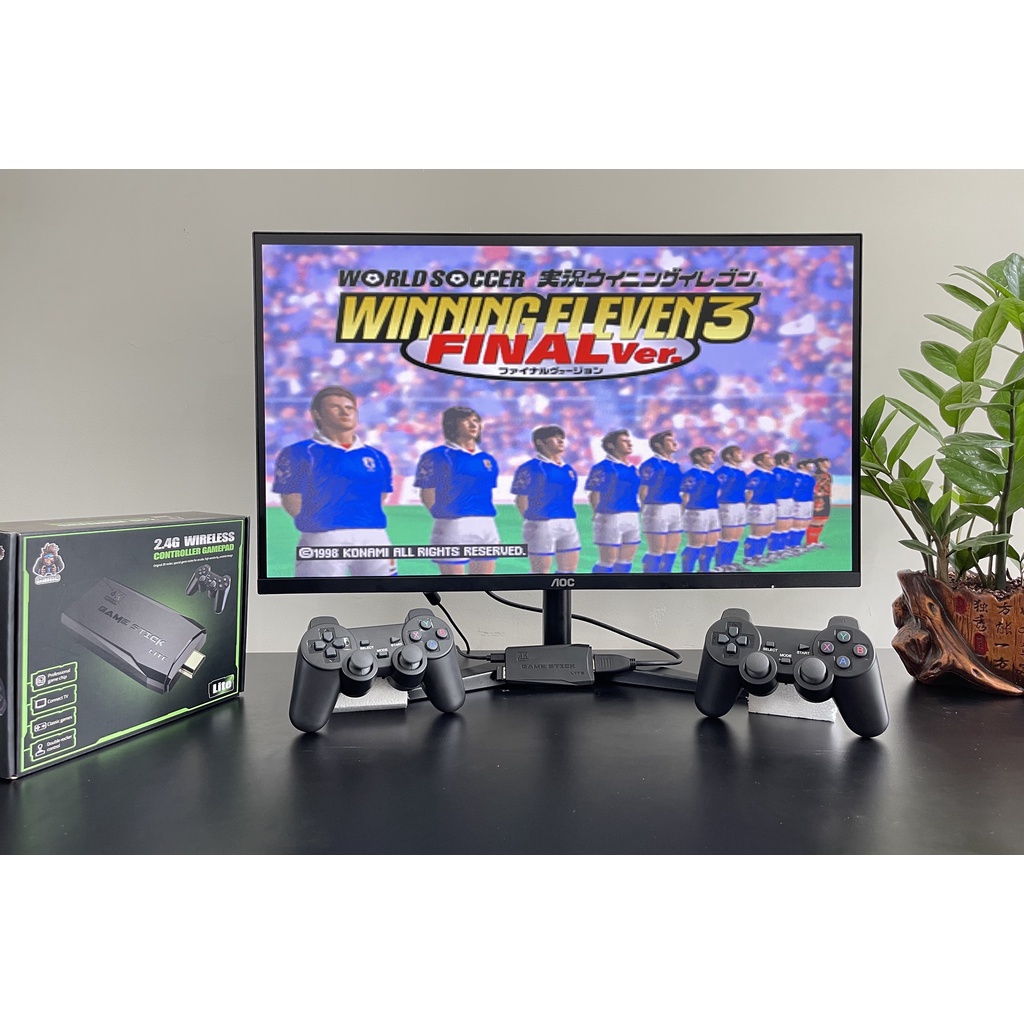 Máy Chơi Game Stick 4k Pro, Thẻ 64GB-10.000 trò + 50 game mới tải thêm, máy chơi game cầm tay không dây