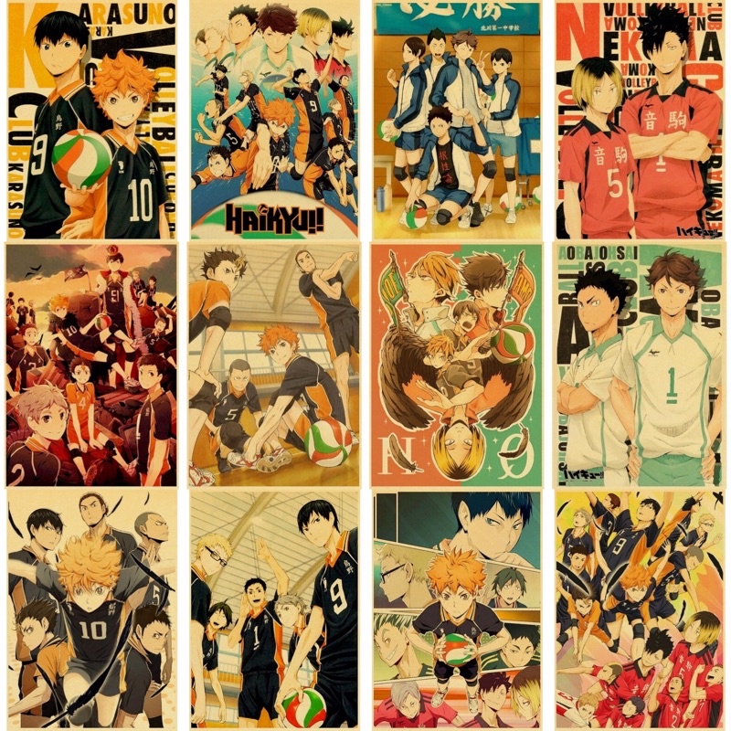 Bộ Tranh Đính Đá 5d Tự Làm Hình Haikyuu Phong Cách Nhật Bản Kích Thước 30x40cm