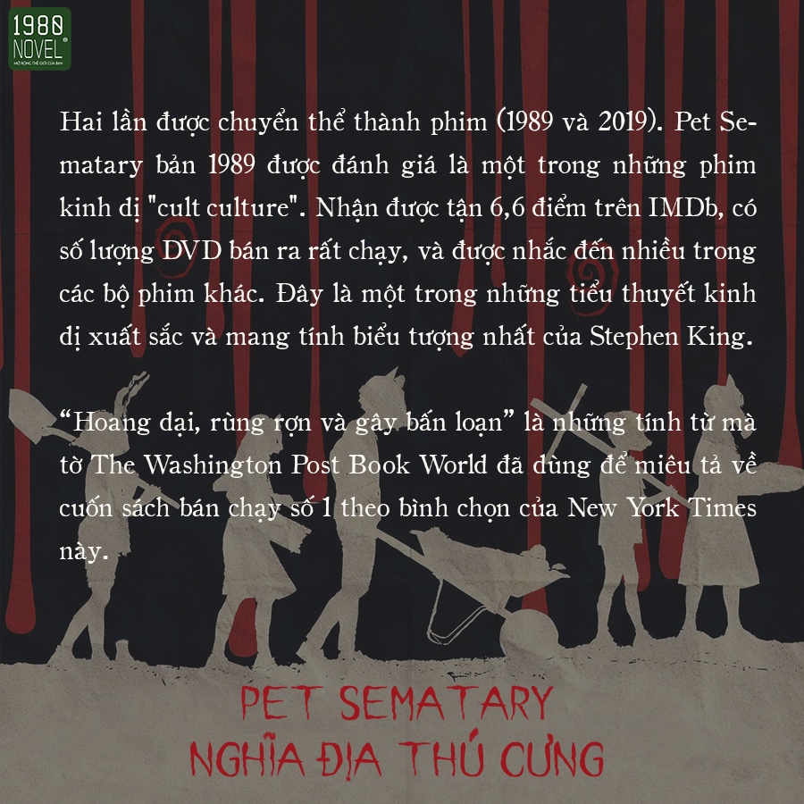 Sách - Pet Sematary - Nghĩa địa thú cưng - 1980books