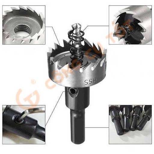 MŨI KHOÉT LỖ TRÒN/ MŨI KHOÉT NHÔM/ NHỰA/ GỖ/ HỢP KIM/ TÔN- PHI 16- 60MM