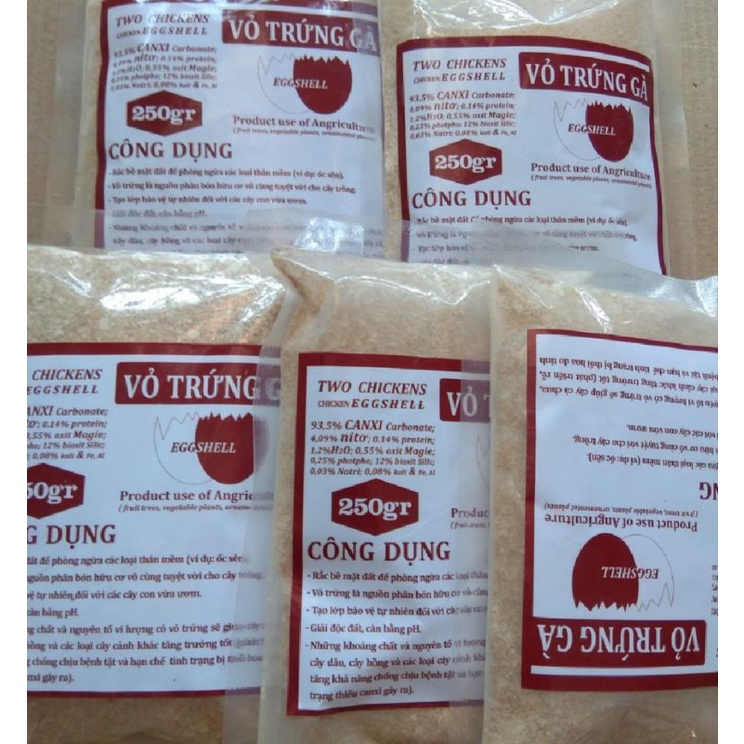 Vỏ Trứng Gà Bổ Sung Canxi Và Khoáng Chất Cho Cây gói 250g