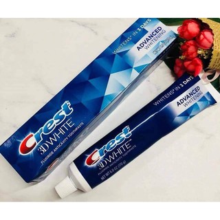 KEM ĐÁNH RĂNG CREST 3D WHITE ADVANCED WHITENING MỸ 158g