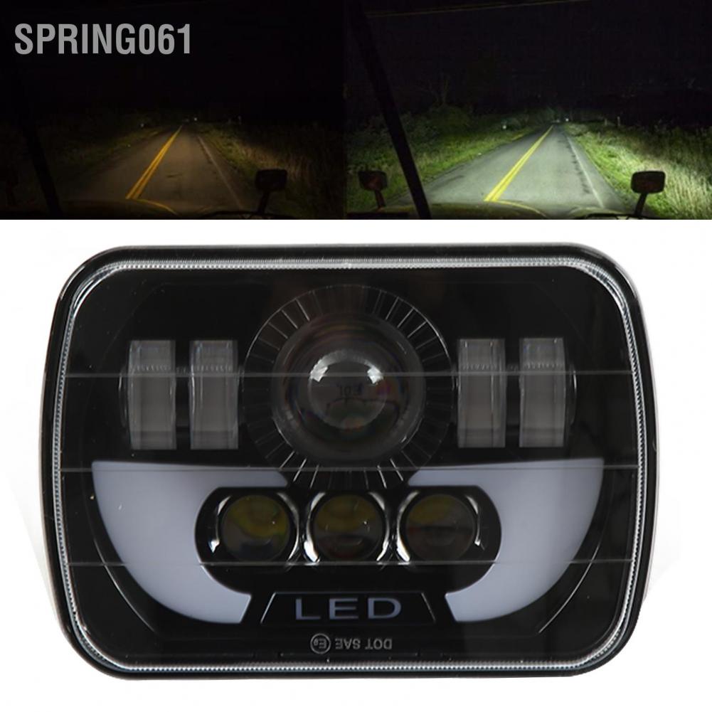 Spring061 Đèn pha LED vuông 5x7in 90W Đèn pha chiếu sáng cao Chùm sáng thấp IP67 Chống nước cho xe máy