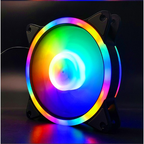 Quạt làm mát PC Coolmoon S3 - Fan Led 5 màu cả viền và lõi - New - BH 3 Tháng