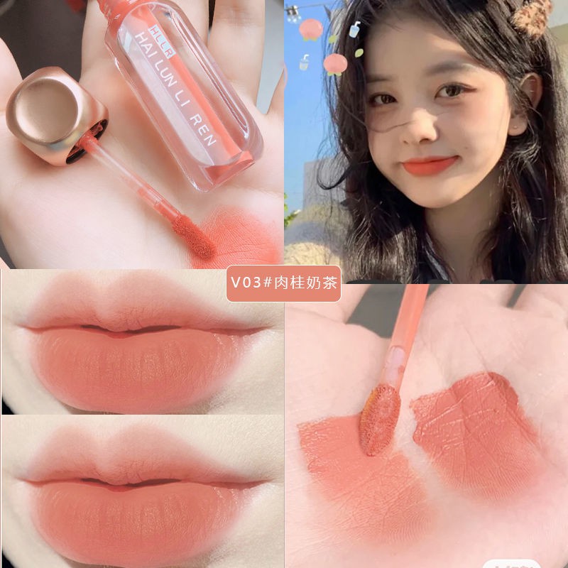 [Hàng mới về] Son kem lì HLLR màu trà sữa mịn mượt như nhung không khô môi kháng nước không dính cốc lâu trôi | BigBuy360 - bigbuy360.vn