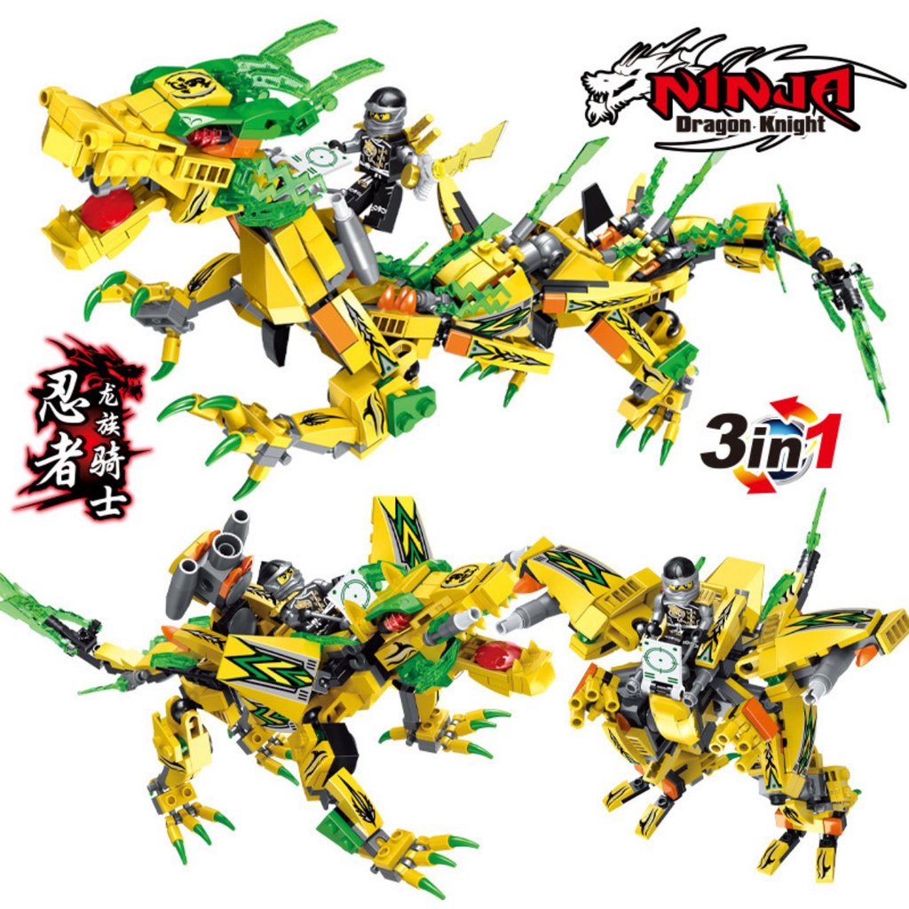 Đồ Chơi Lắp Ráp  Dragon Ninja Go - Hsanhe Rồng 3 In 1