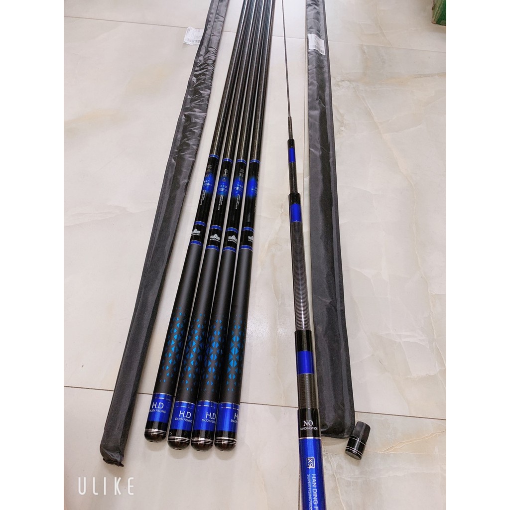 Cần câu tay handing X9, cần câu đơn câu đài 5H, chất liệu carbon