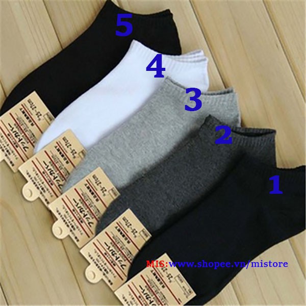 Vớ cổ ngắn màu trơn giá rẻ chất lượng tốt cho các shop thời trang làm quà tặng, tất cổ ngắn giá rẻ V2W D-11410