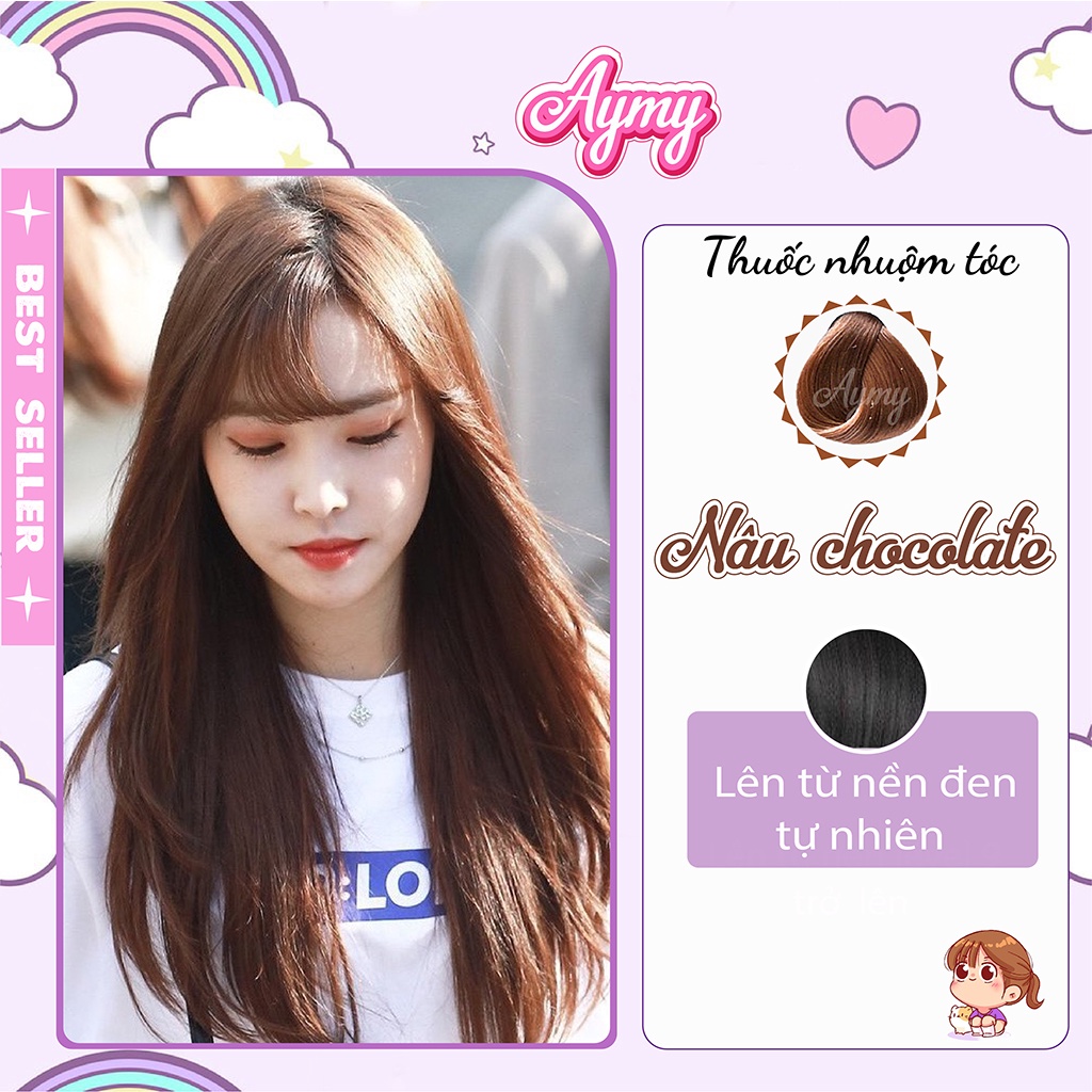 Thuốc Nhuộm Tóc Màu NÂU SOCOLA - NÂU CHOCOLATE Không Tẩy | Chuẩn Hãng Tại Nhà Aymy