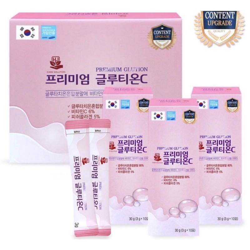 Bột uống trắng da GLUTATHION Hàn Quốc giảm nám, tàn nhang, trắng da Bột truyền trắng Glutathione C 90g 30 gói