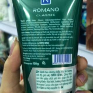 Gel vuốt tóc Romano 150g