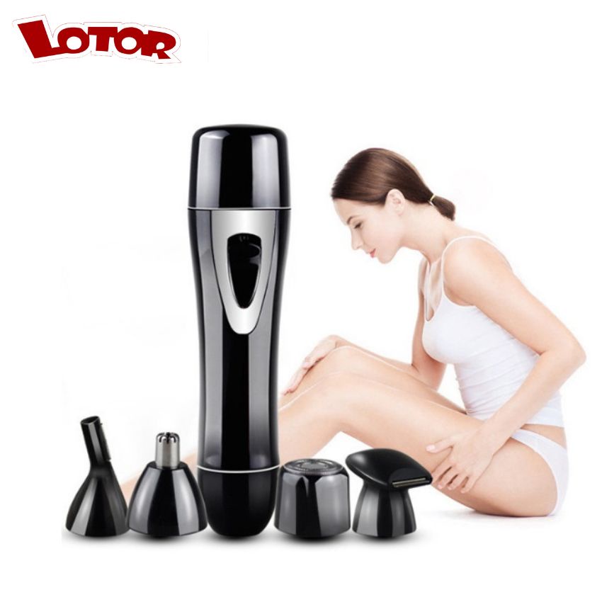 Máy cạo lông toàn thân đa năng LOTOR BZ-3563b 4 in 1 cạo lông mày vùng kín mặt nách chân tay tỉa lông mũi - Lotor L040
