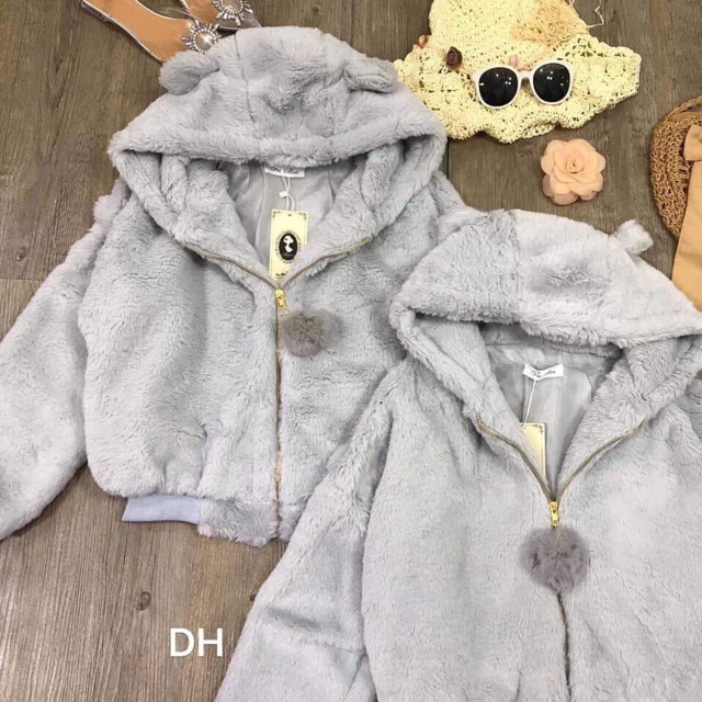 [Mã WA12150 giảm 20k đơn 150k] Áo lông tai gấu 2 lớp DHU643 | BigBuy360 - bigbuy360.vn