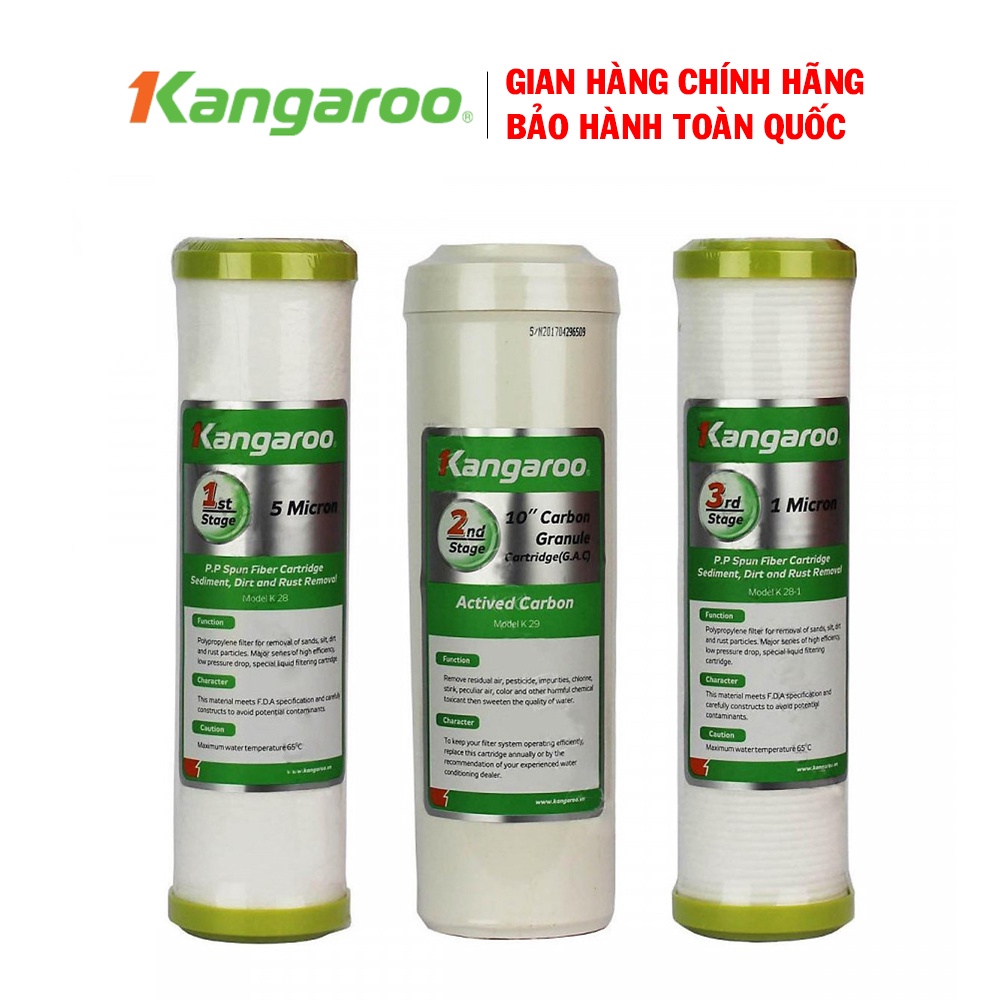 Lõi lọc nước Kangaroo 123, Hàng chính hãng