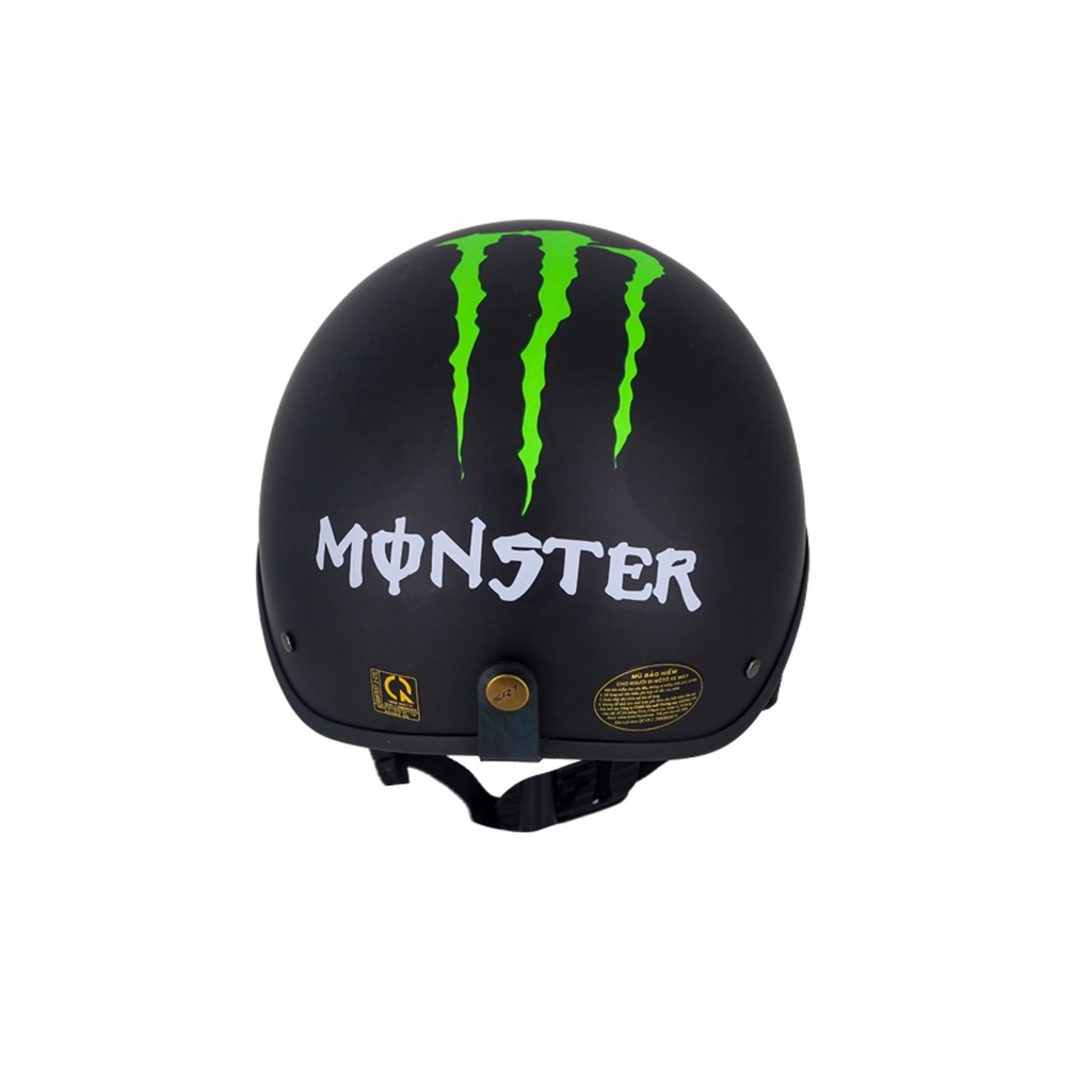 Mũ Bảo Hiểm Teem Monster, Nón Bảo Hiểm Đi Phượt Nửa Đầu Kèm Kính UV 400 - ASA HELMETS