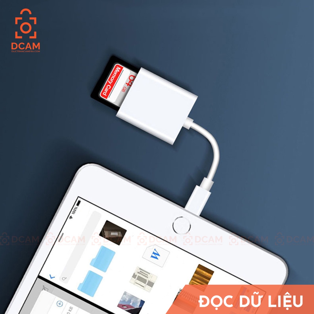 THIẾT BỊ ĐỌC THẺ NHỚ SD/TF CHO IPHONE, IPAD, IPOD  - Tốc độ cao - Không cần cài thêm app