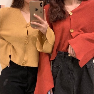 Áo len cardigan cổ tim cài cúc (hàng nhà máy Quảng Châu)
