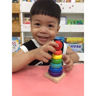 Đồ Chơi Tháp Xếp Chồng Cho Bé - Xếp Hình Khối Giúp Bé Phát Triển Tư Duy