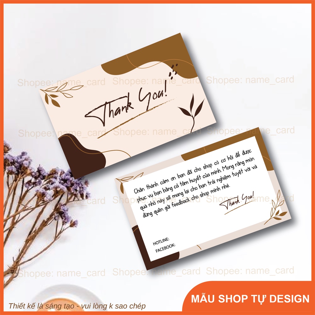 Card visit card cảm ơn khách hàng thank you card rẻ đẹp