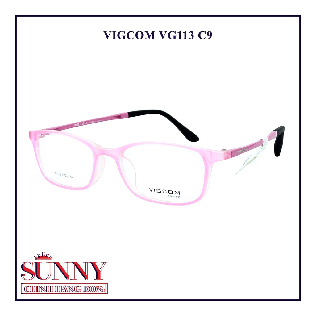 Gọng kính Vigcom VG113 (P1) - sp chính hãng, bảo hành toàn quốc, có kem tem chống hàng giả do bộ công an cấp