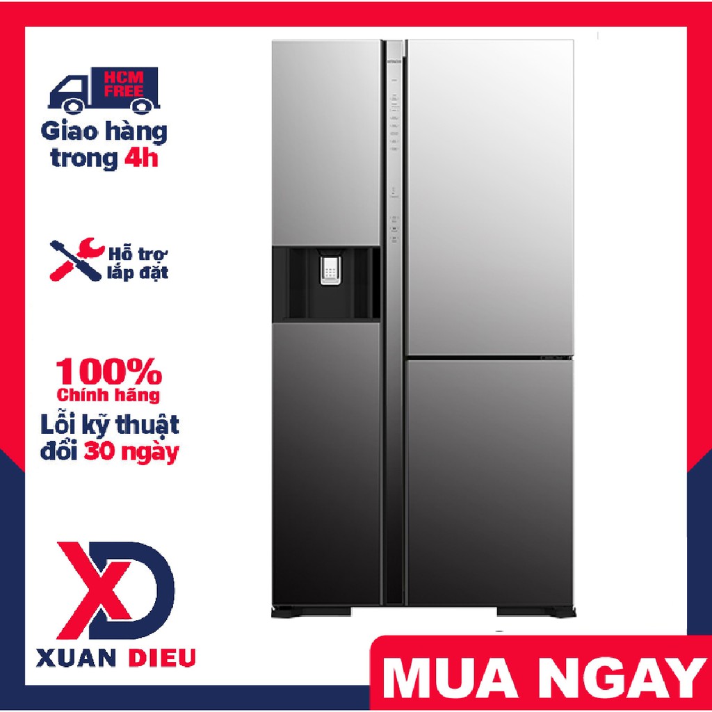 Tủ lạnh Hitachi Inverter 569 lít R-MY800GVGV0(MIR) Hệ thống quạt kép làm lạnh độc lập, tiết kiệm điện