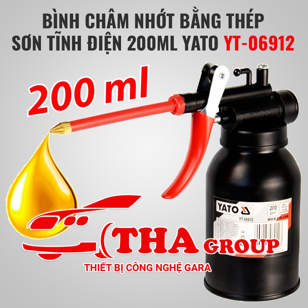 Đồ Nghề Yato BalBình châm nhớt bằng thép sơn tĩnh điện 200ml Yato YT-06912