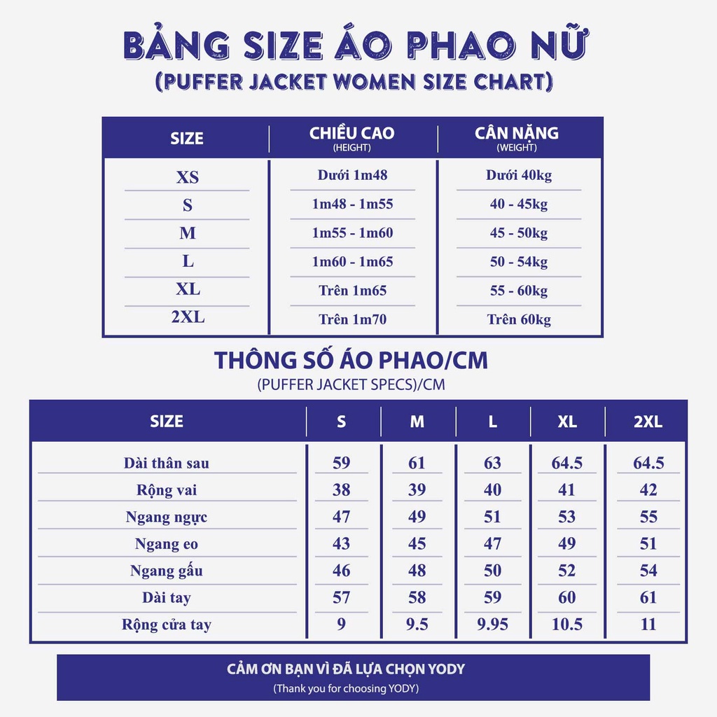 Áo khoác phao nữ 3S trần trám YODY siêu ấm siêu gọn siêu nhẹ áo khoác thu đông PHN6040