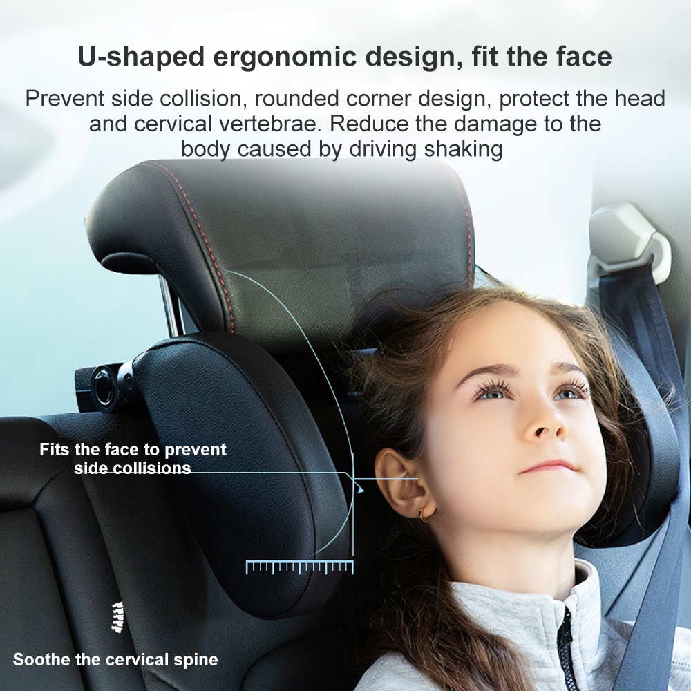 Gối Tựa Đầu Mềm Chất Lượng Cao Có Thể Tháo Rời Cho Xe Hơi