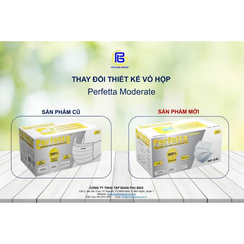 Khẩu trang perfetta 3 lớp siêu mềm mịn cao cấp | BigBuy360 - bigbuy360.vn